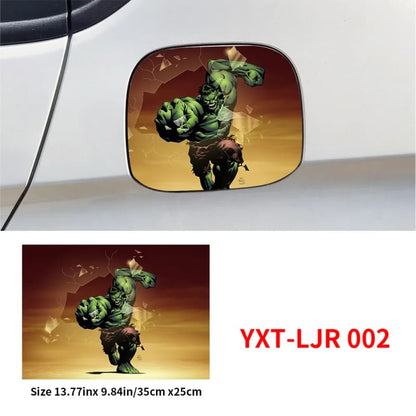 Anime Hulk Car Pull Fuel Tank Stickers Funny Waterproof Sunscreen Consumption Decal Exterior Accessories - 002