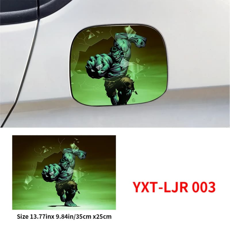 Anime Hulk Car Pull Fuel Tank Stickers Funny Waterproof Sunscreen Consumption Decal Exterior Accessories - 003