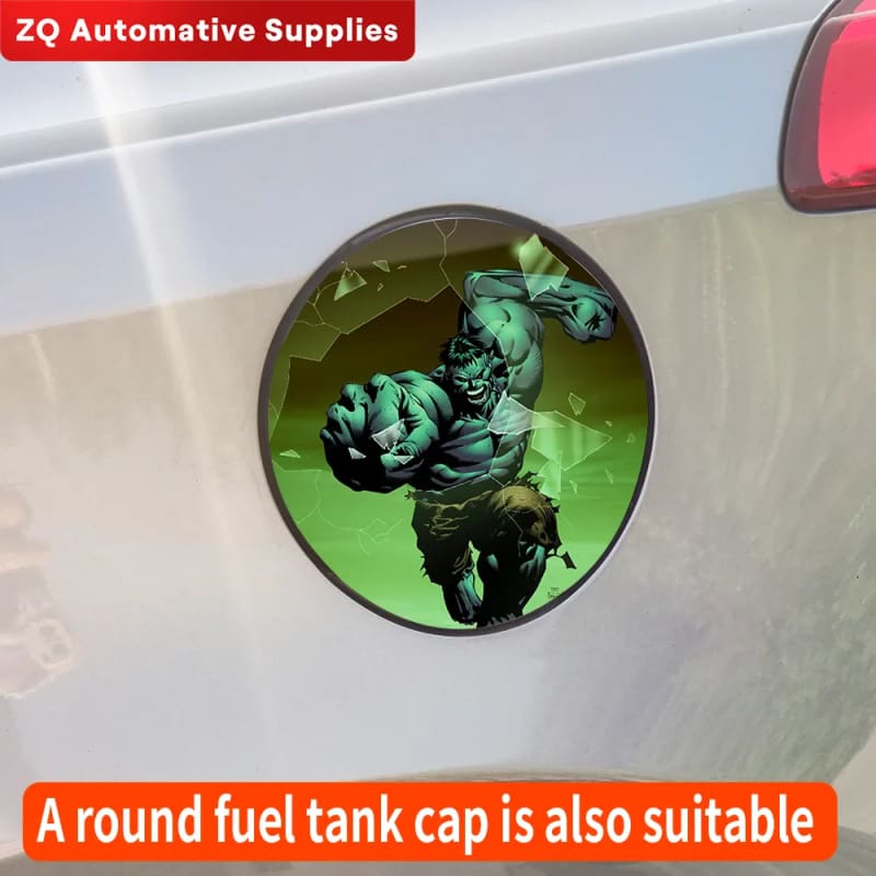 Anime Hulk Car Pull Fuel Tank Stickers Funny Waterproof Sunscreen Consumption Decal Exterior Accessories