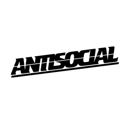 Antisocial Letter Car Stickers for Rear Window Vinyl Decals DIY - black / 30x5CM