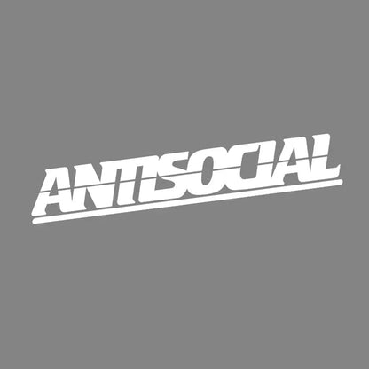 Antisocial Letter Car Stickers for Rear Window Vinyl Decals DIY - WHITE / 20x3CM