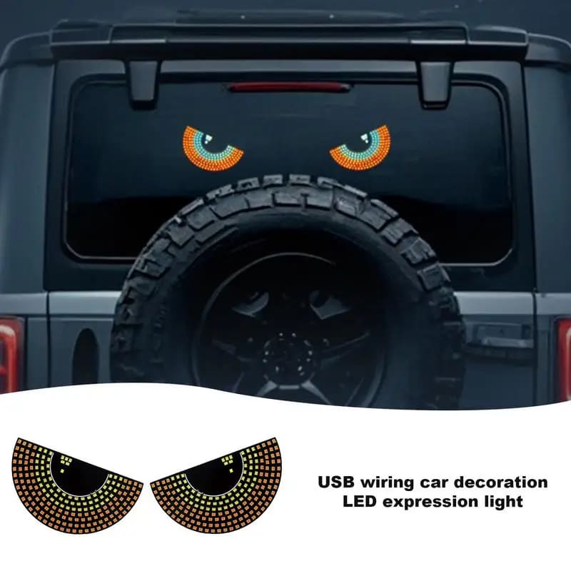 Car Devil Eyes Light LED Eyes Windshield Decor