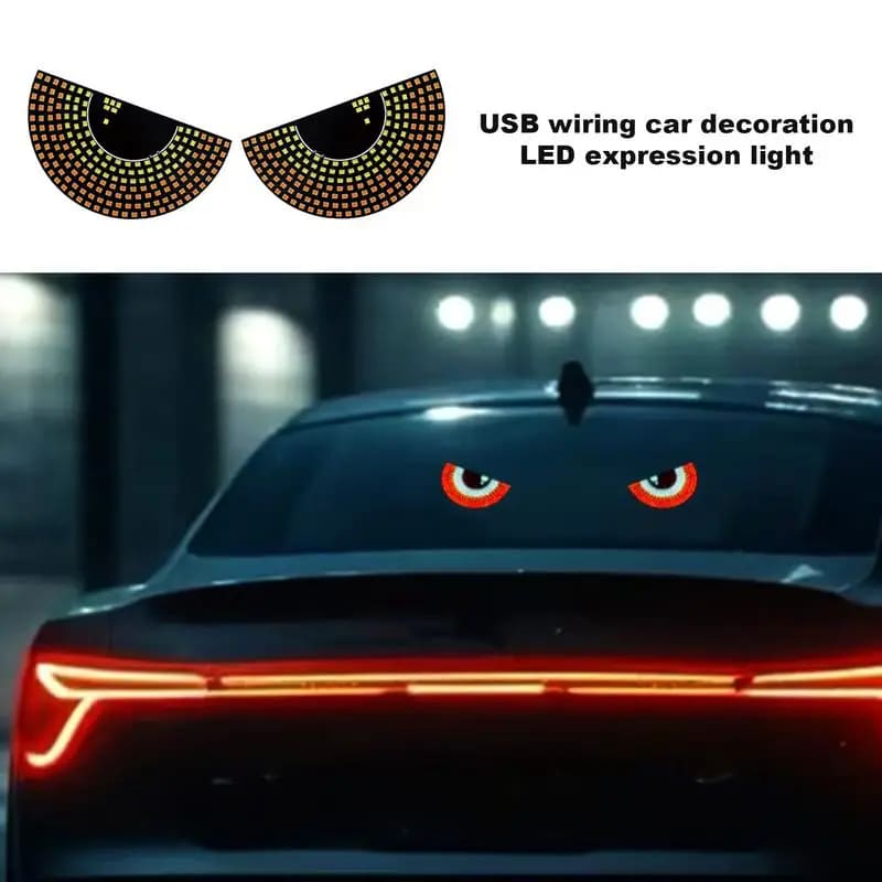 Car Devil Eyes Light LED Eyes Windshield Decor