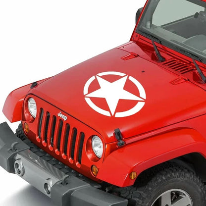 Car Sticker Military Star Die-Cut Vinyl Decal Waterproof Auto Decors on Body Bumper Rear Window