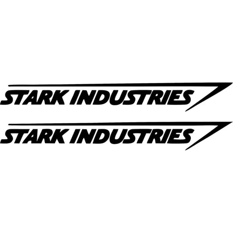 Car Sticker Stark Industries Decals PVC - black / 25cm