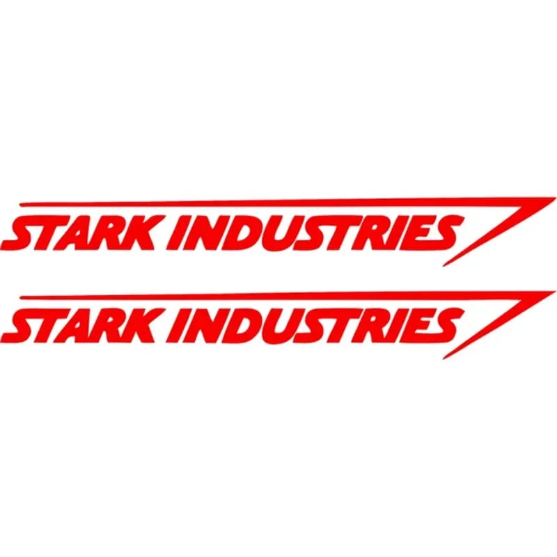 Car Sticker Stark Industries Decals PVC - Red / 25cm