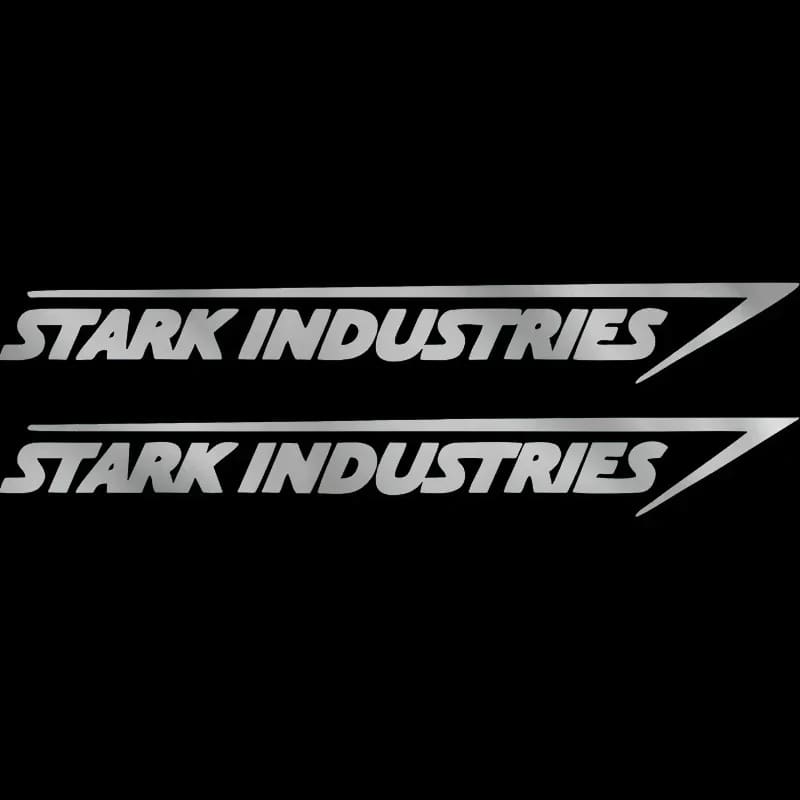 Car Sticker Stark Industries Decals PVC - Silver / 25cm