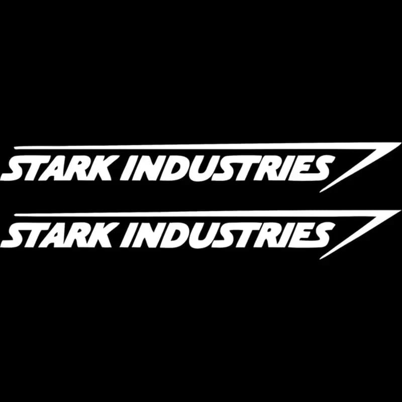 Car Sticker Stark Industries Decals PVC - WHITE / 25cm