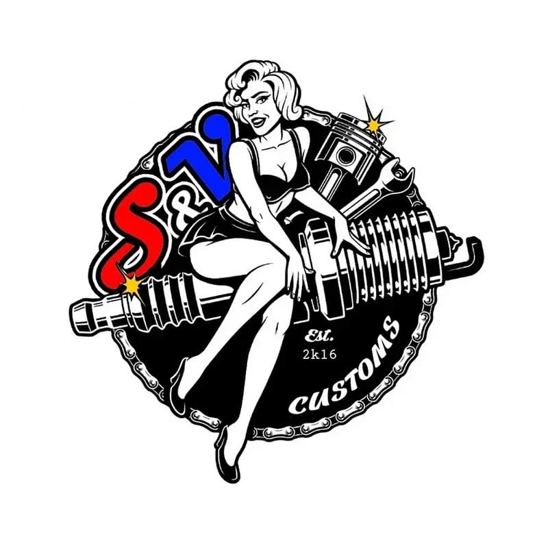 Classic Spark Plug Pin Up Girl Cartoon Decal Self-adhesive Hot Rod Car Sticker Auto Motorcycle Biker Decoration 13cm x