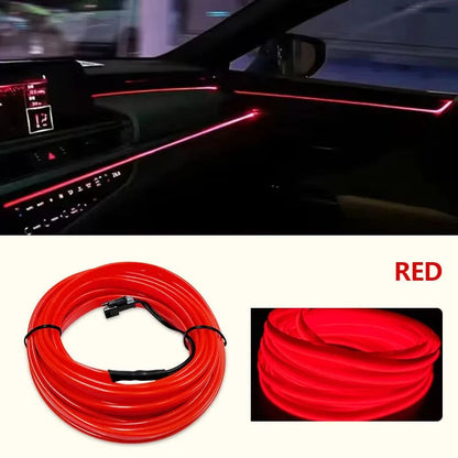 LED Car Interior Decoration Light EL Wiring Neon Strip - Red