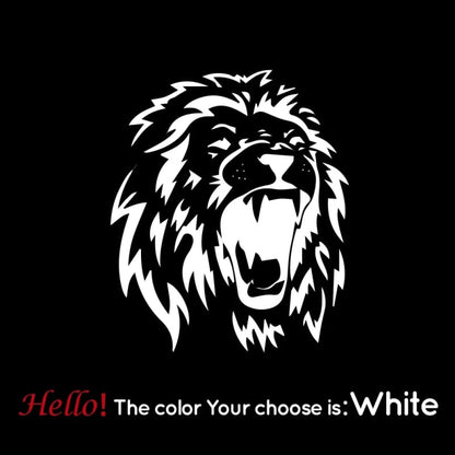 NEW lion Car Stickers Funny Decal Window Decoration Vinyl Motorcycle Accessories - WHITE / 15CM