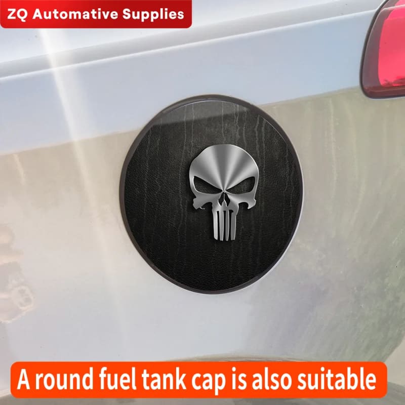 Punisher Skull Blood Car Pull Fuel Tank Stickers Funny Waterproof Sunscreen Decal Exterior Accessories