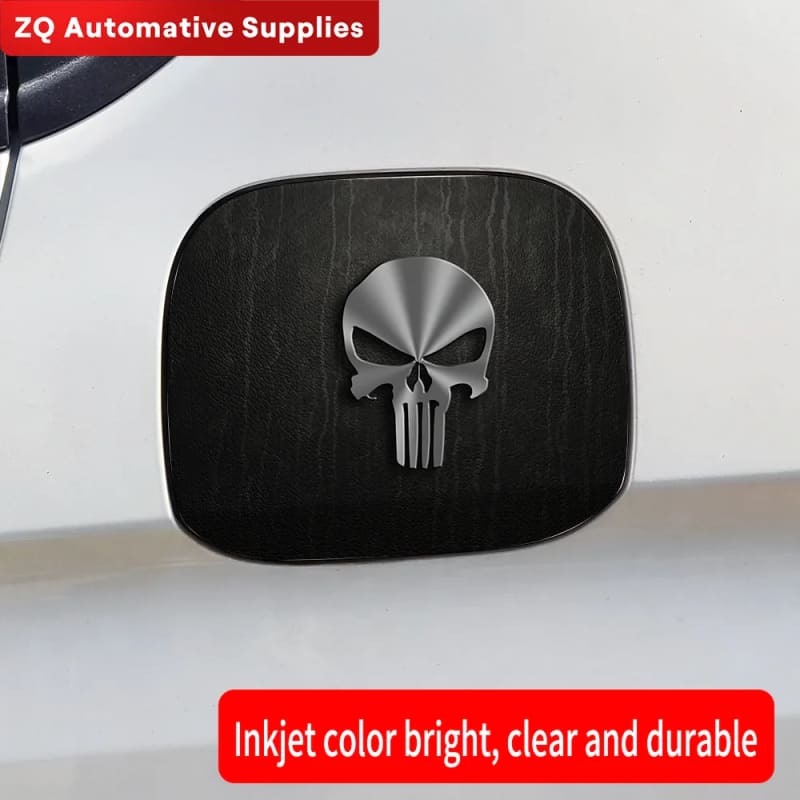 Punisher Skull Blood Car Pull Fuel Tank Stickers Funny Waterproof Sunscreen Decal Exterior Accessories