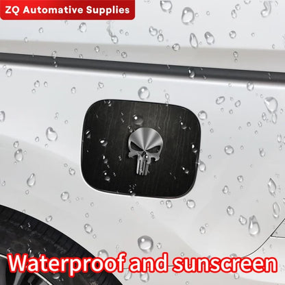 Punisher Skull Blood Car Pull Fuel Tank Stickers Funny Waterproof Sunscreen Decal Exterior Accessories