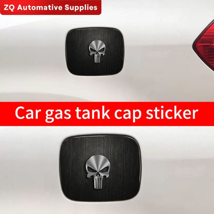 Punisher Skull Blood Car Pull Fuel Tank Stickers Funny Waterproof Sunscreen Decal Exterior Accessories