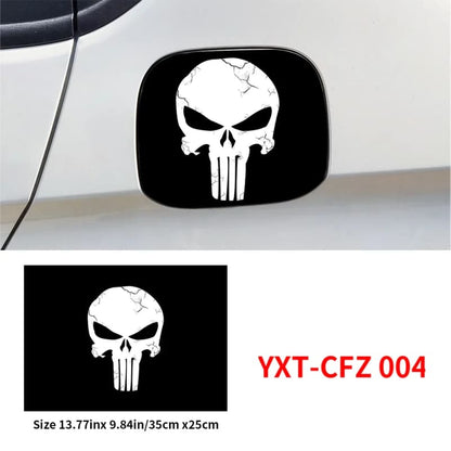 Punisher Skull Blood Car Pull Fuel Tank Stickers Funny Waterproof Sunscreen Decal Exterior Accessories - CFZ 004