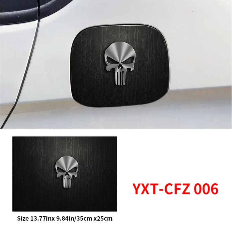 Punisher Skull Blood Car Pull Fuel Tank Stickers Funny Waterproof Sunscreen Decal Exterior Accessories - CFZ 006