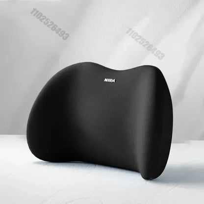 Seat Backrest Car Cushion Driving Lumbar Support Waist Support - Black Waist