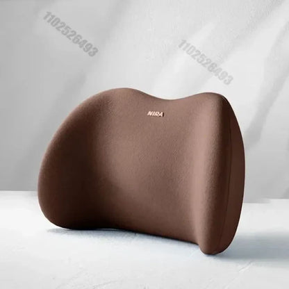 Seat Backrest Car Cushion Driving Lumbar Support Waist Support - Brown Waist