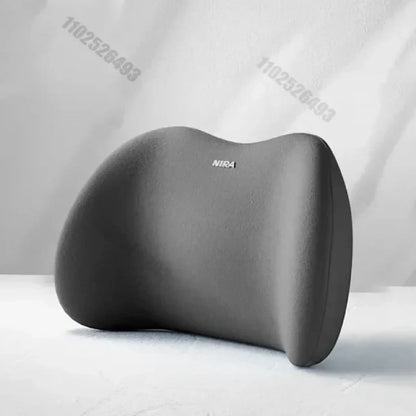 Seat Backrest Car Cushion Driving Lumbar Support Waist Support - Grey Waist