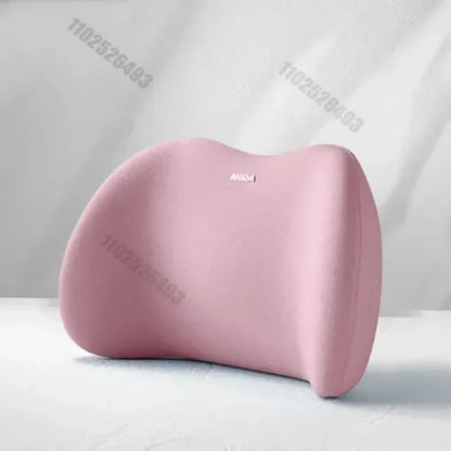 Seat Backrest Car Cushion Driving Lumbar Support Waist Support - Pink Waist