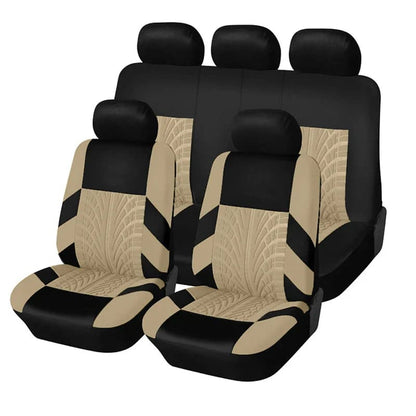 Tire Track Pressing Car Seat Covers - SN4-1701-9PCS-BG