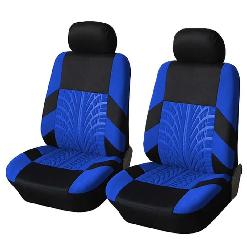 Tire Track Pressing Car Seat Covers - moon blue